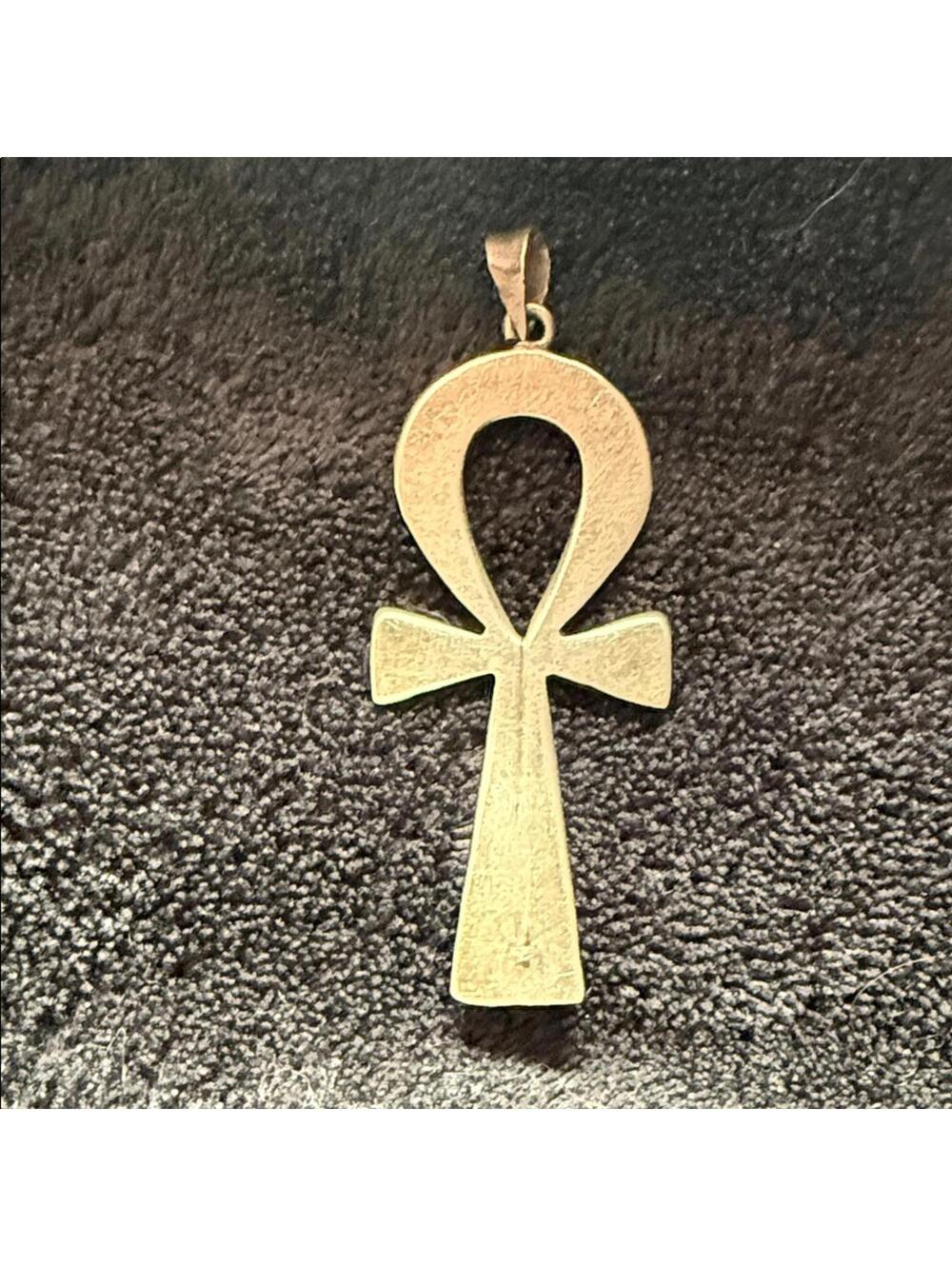 Vintage 800 Silver Ankh Pendant Necklace